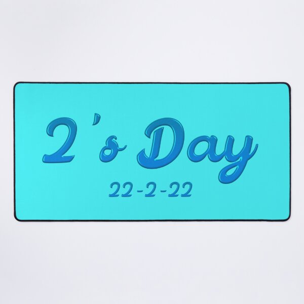 Item preview, 2's Day 22-2-22 in Bubble Blue - Historical Date designed and sold by Trinket-Trickster.