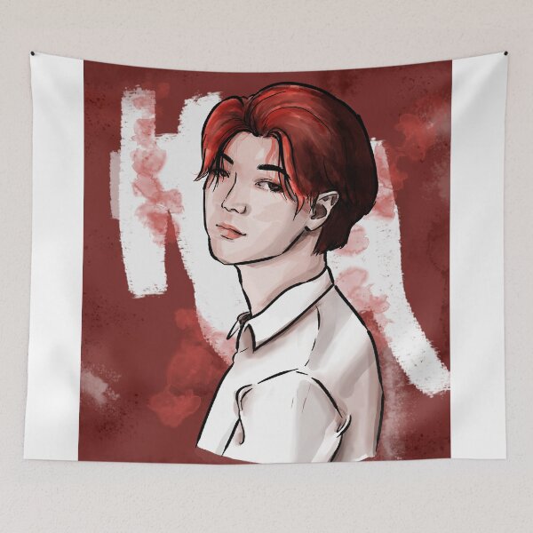 Item preview, handsome manga guy with flame red hair designed and sold by GLwithUs.