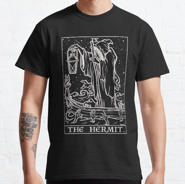 Item preview, The Hermit Tarot Card Terror Tarot Shadow Edition Grim Reaper designed and sold by TheGhoulishGarb.