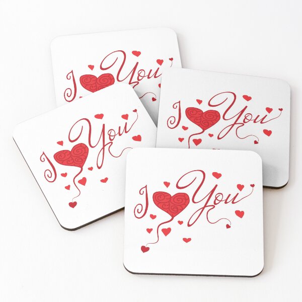 Item preview, Red "I love you!" designed and sold by MC Art Studio.
