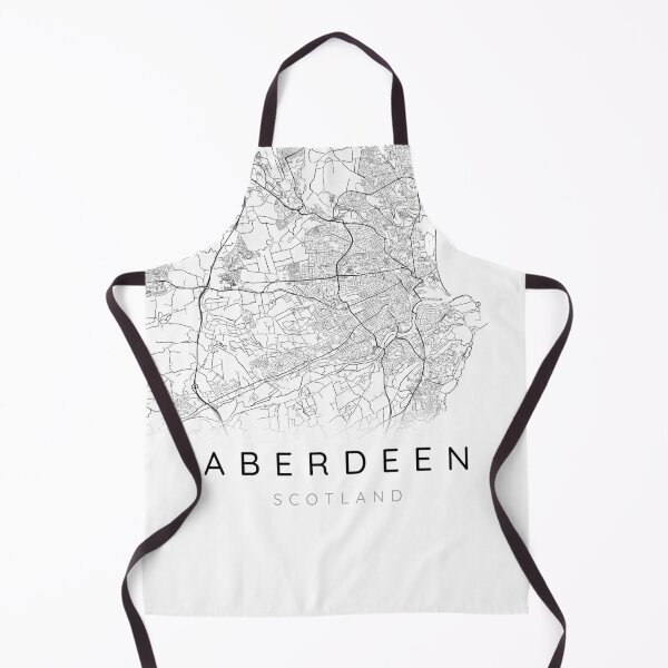 Item preview, Aberdeen map minimalist in black and white designed and sold by DesireeVDA.