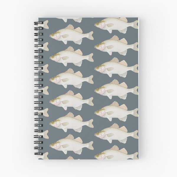 Item preview, White Perch watercolor fish species art designed and sold by TheWaterBirds.