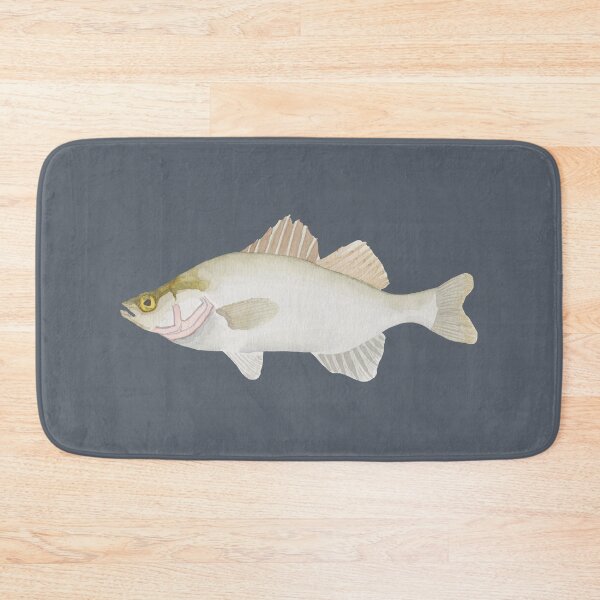 Item preview, White Perch watercolor fish species art designed and sold by TheWaterBirds.