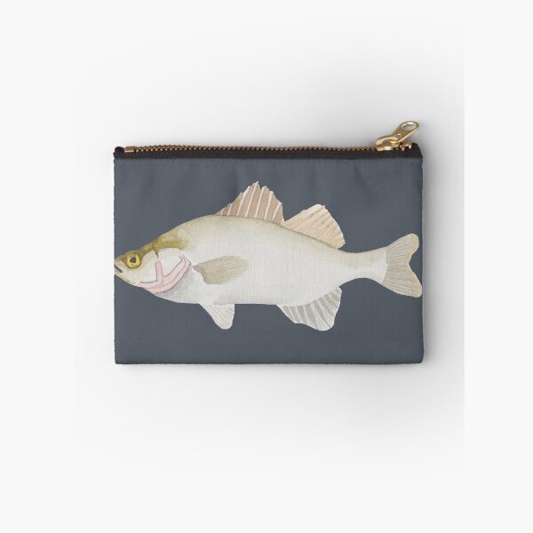 Item preview, White Perch watercolor fish species art designed and sold by TheWaterBirds.