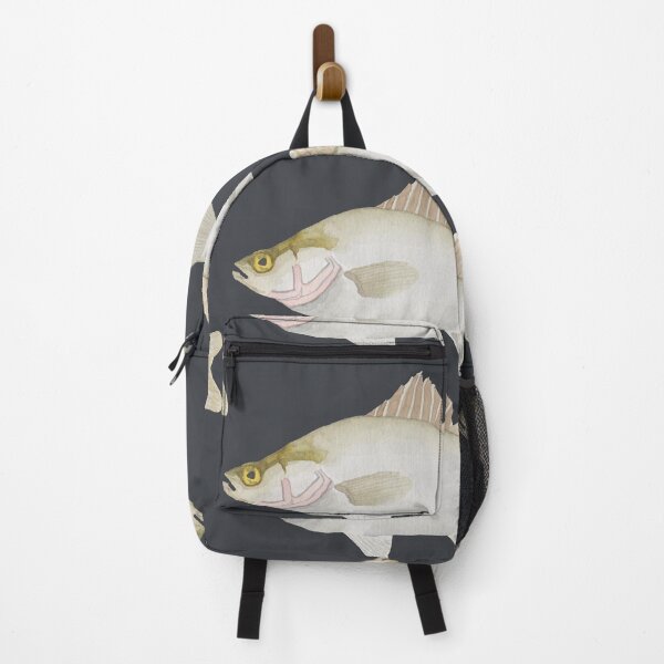 Item preview, White Perch watercolor fish species art designed and sold by TheWaterBirds.