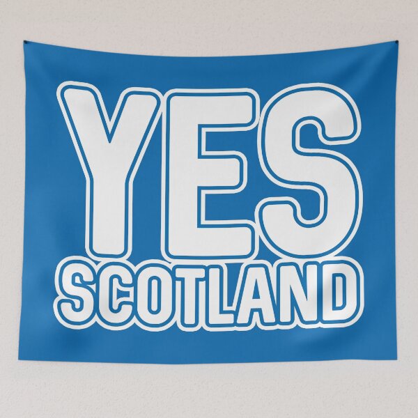 Item preview, YES SCOTLAND, Scottish Independence White and Saltire Blue Layered Text Slogan designed and sold by MacPean.