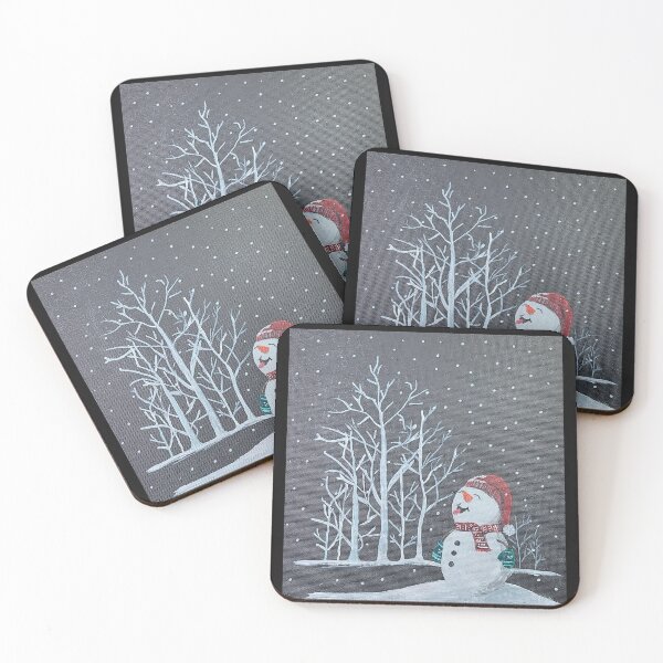 Item preview, Snowman licking the snow at night designed and sold by ChaoticResolve.