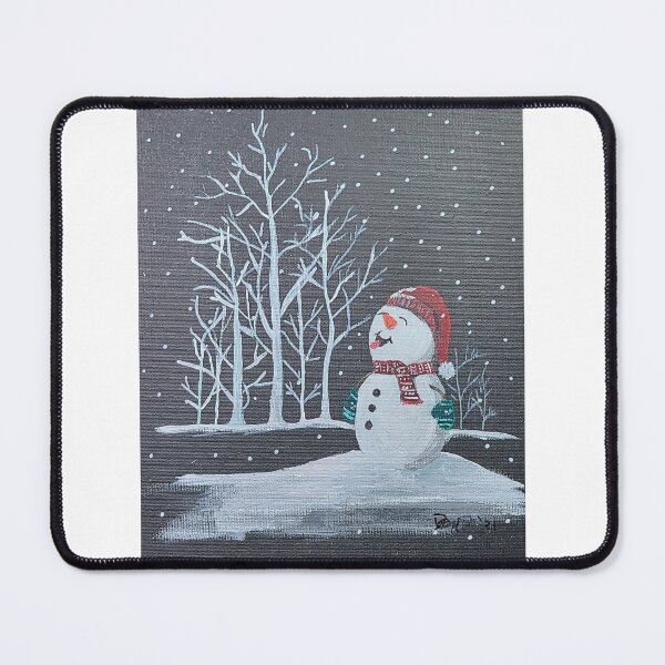 Item preview, Snowman licking the snow at night designed and sold by ChaoticResolve.