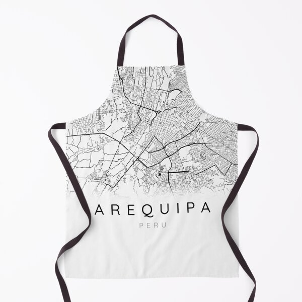 Item preview, Arequipa map minimalist in black and white designed and sold by DesireeVDA.