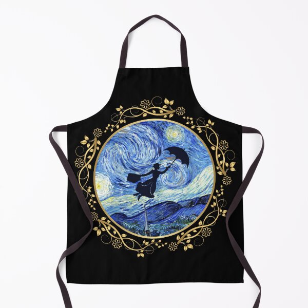 Item preview, Mary Poppins Starry Night - Golden Floral Frame designed and sold by maryedenoa.