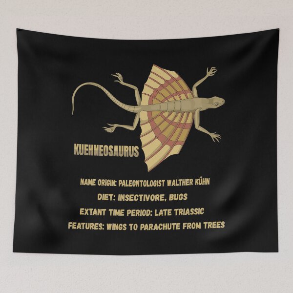 Item preview, Kuehneosaurus Winged Dinosaur Lovers Infographic Facts Gift designed and sold by Maljonic.