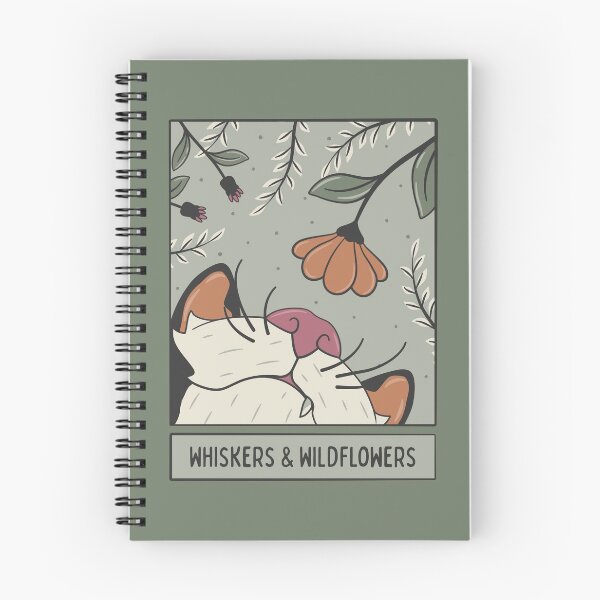 Item preview, Whiskers & Wildflowers. Cute cat smelling flowers designed and sold by Blume-Corner.