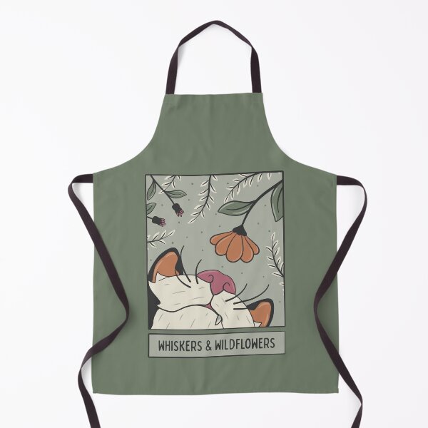 Item preview, Whiskers & Wildflowers. Cute cat smelling flowers designed and sold by Blume-Corner.