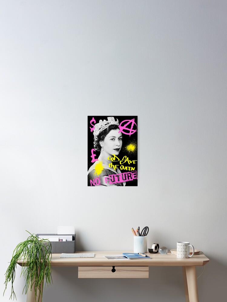 【インパクトアート】GOD SAVE THE REP＆SKULL QUEEN Queen Elizabeth punk, God save the Queen