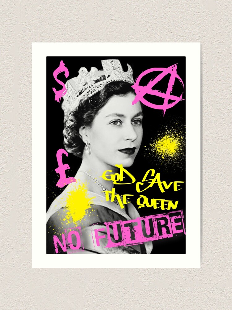 【セール 登場から人気沸騰】 Queen Elizabeth punk, God save the Queen 絵画