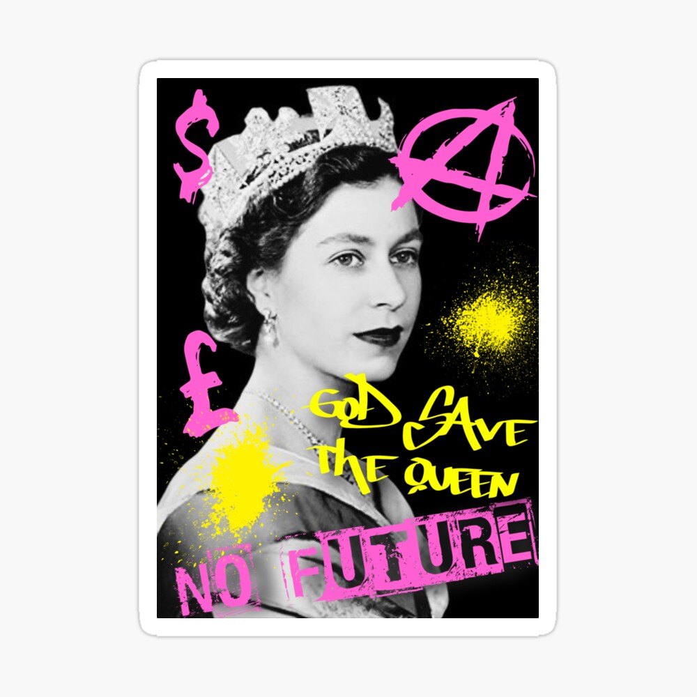 【インパクトアート】GOD SAVE THE REP＆SKULL QUEEN Queen Elizabeth punk, God save the Queen