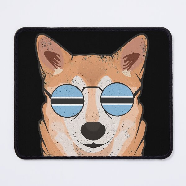 Item preview, Vintage Patriotic Shiba Inu Botswanan Flag designed and sold by feether-store.