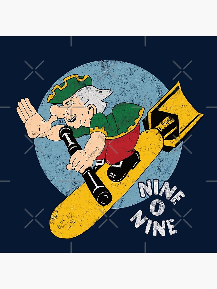 Thumbnail 4 of 4, Metal Print, Nine-O-Nine B-17 Nose Art designed and sold by 909Apparel.
