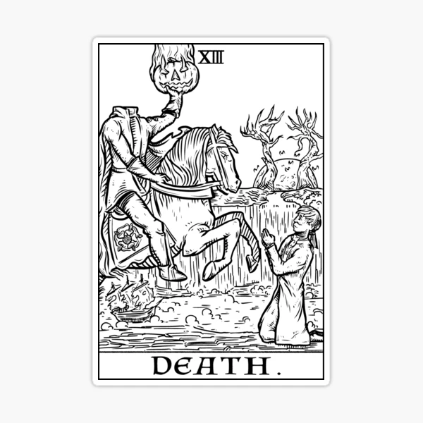 The Hermit Tarot Card Goth Gothic Gift Occult Comic Graphic - Hermit -  Sticker