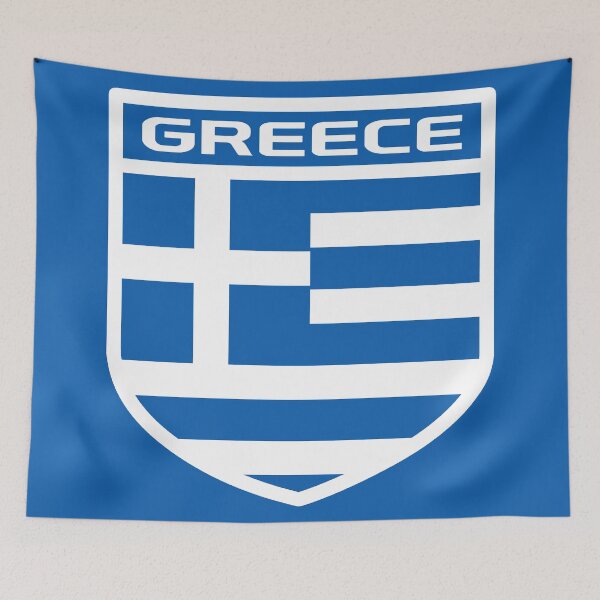 Artikelvorschau, Griechenland Flagge Abzeichen entworfen und verkauft von Cestus.