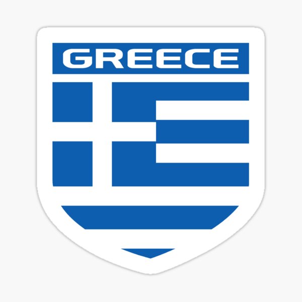 Item preview, Greece Flag Badge designed and sold by Cestus.