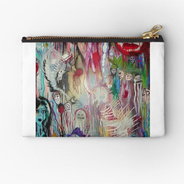 ghosts in psychedelia Zipper Pouch