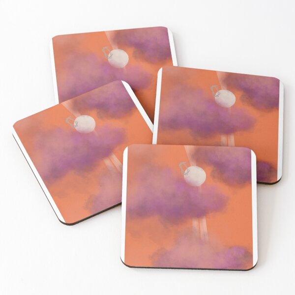 Item preview, orange and purple clouded moon designed and sold by FIGGITY FERN.