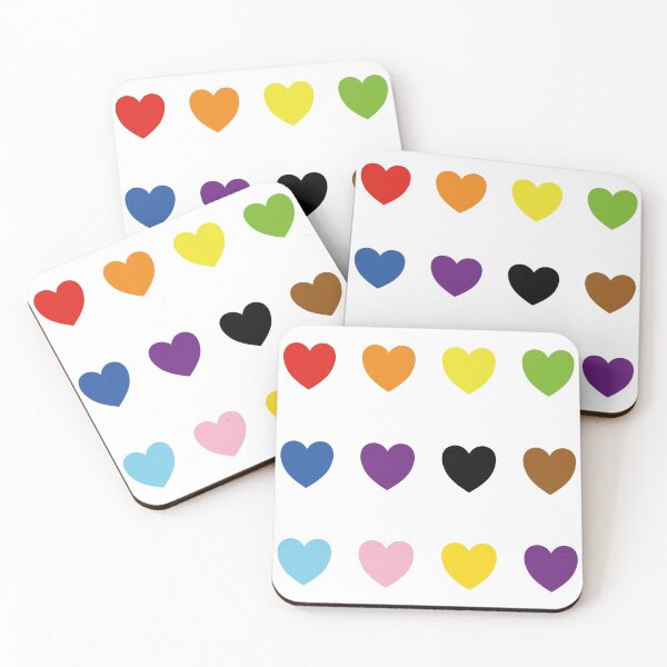 Item preview, Intersex Inclusive Pride Progress Flag Colors Hearts Sticker Pack designed and sold by Inspirationmotivation.