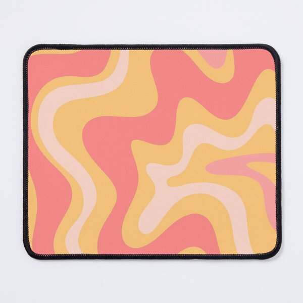 Item preview, Liquid Swirl Retro Modern Abstract Pattern in Mustard Yellow, Pink, and Blush designed and sold by kierkegaard.
