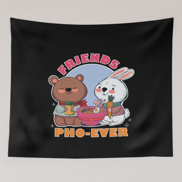 Item preview, Cute Friends Pho Ever Eating Ramen Kawaii for Animal Lovers  designed and sold by MadrigueraSM-.