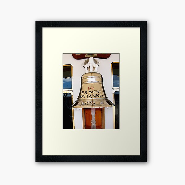 Ship's Bell, Royal Yacht Britannia Framed Art Print