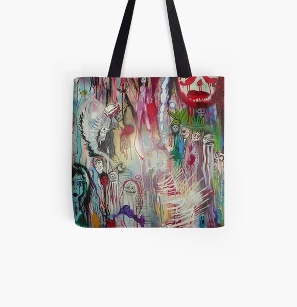 ghosts in psychedelia All Over Print Tote Bag