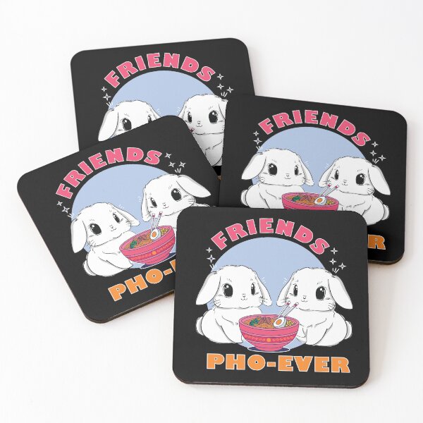 Item preview, Cute Friends Pho Ever Eating Ramen Kawaii for Bunny Lovers  designed and sold by MadrigueraSM-.