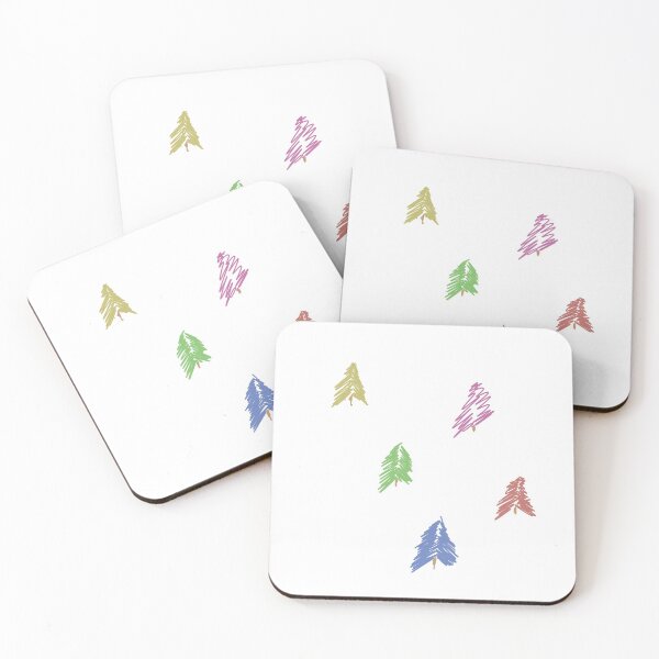Item preview, Christmas trees sketch colorful designed and sold by caramelizedshop.