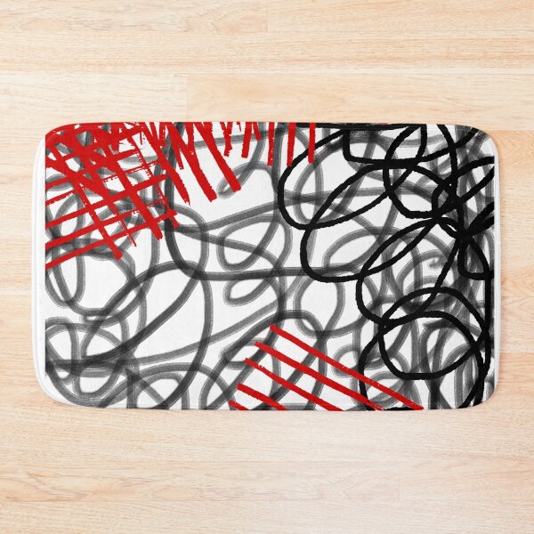 Item preview, Black, White, and Red Abstract Dark Matter Graffiti Scribbles and Dashes, made by EndlessEmporium designed and sold by EndlessEmporium.