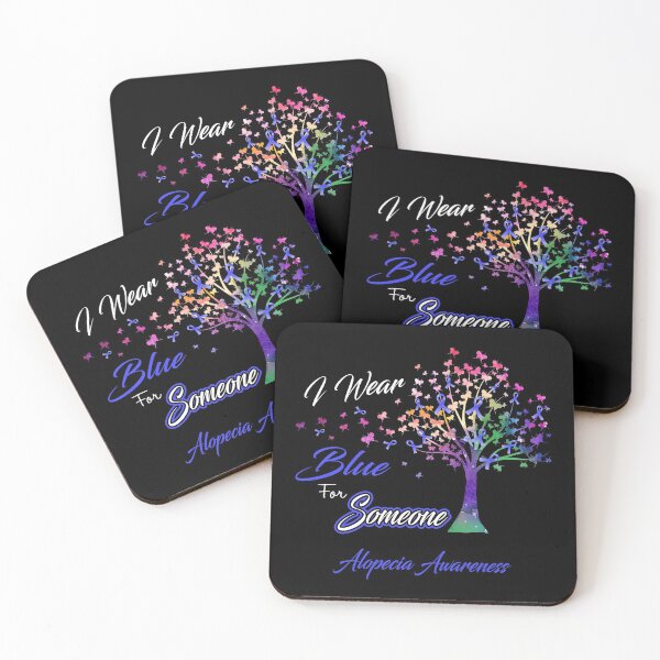 Item preview, Ribbon Tree I Wear Blue For Someone Alopecia Awareness designed and sold by Tadmab.