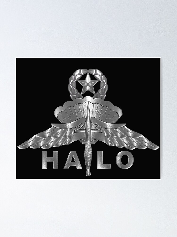 "High Altitude Low Opening (HALO) Master Wings" Poster by SoldierAlways Redbubble