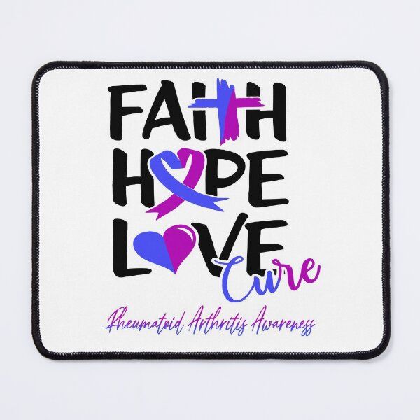 Faith Hope Love Rheumatoid Arthritis Awareness Support Rheumatoid Arthritis  Warrior Gifts - Rheumatoid Arthritis Awareness - Pin