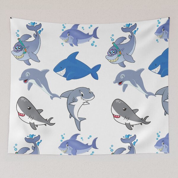Item preview, Funny and playerful Sharks designed and sold by Hinny8.