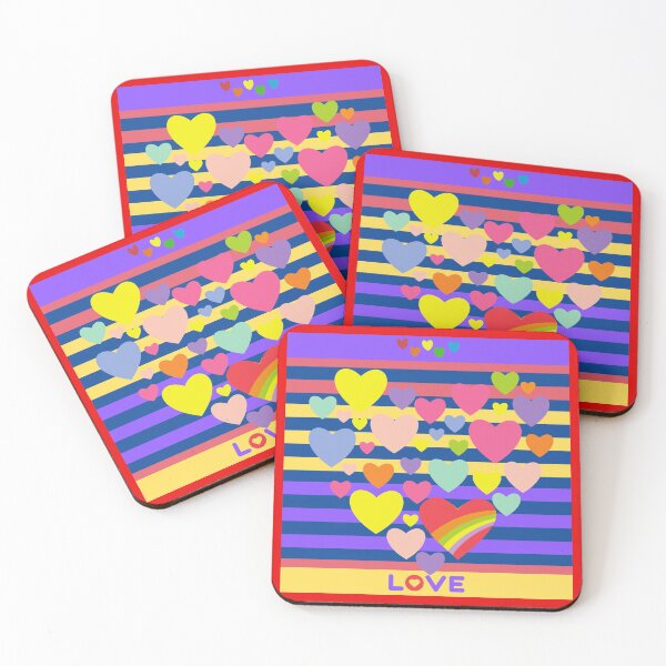 Item preview, Rainbow Hearts and Love designed and sold by SloganExpress.