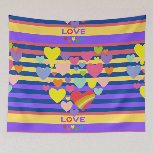 Item preview, Rainbow Hearts and Love designed and sold by SloganExpress.