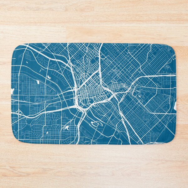 Item preview, Dallas, TX, City Map - Blue designed and sold by helloadventure.