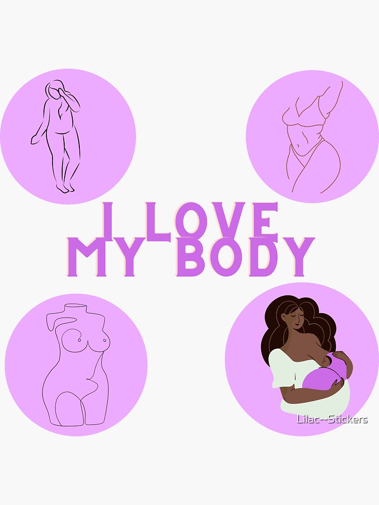 I LOVE MY BODY stickers