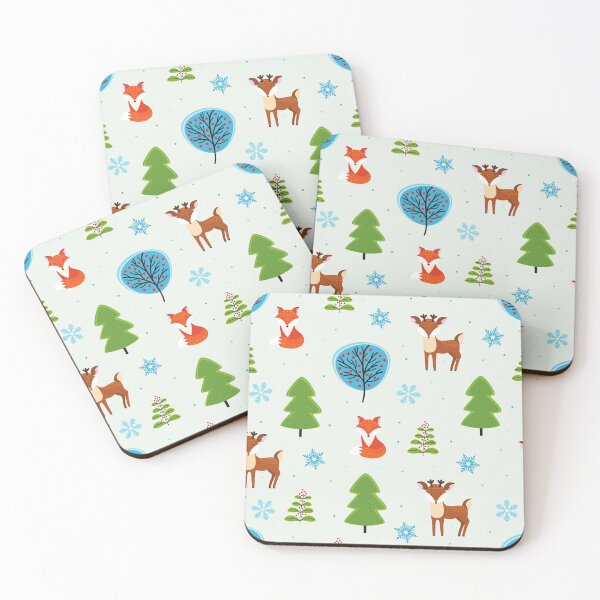 Item preview, Fox deer tree pattern designed and sold by fridayNightfunk.