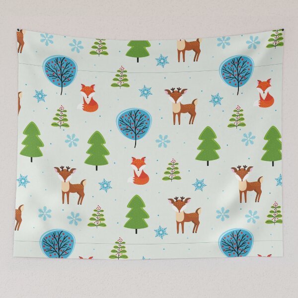 Item preview, Fox deer tree pattern designed and sold by fridayNightfunk.