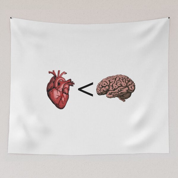 Item preview, Brain over Heart designed and sold by Catspeople.