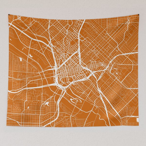 Item preview, Dallas, TX, City Map - Orange designed and sold by helloadventure.