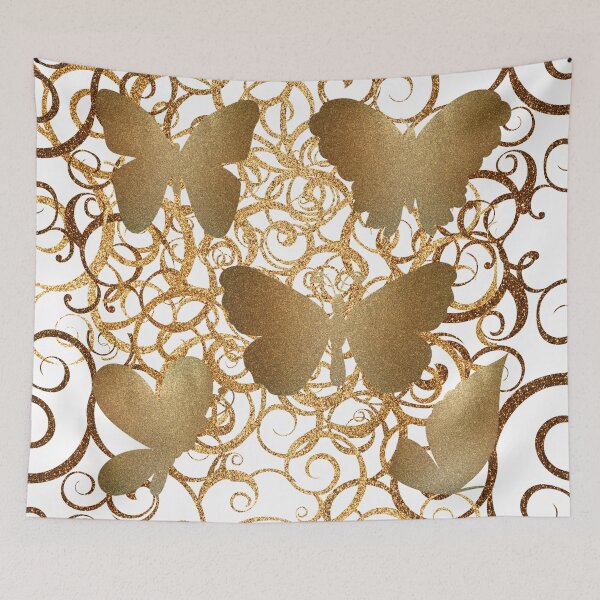 Item preview, BUTTERFLY GOLD-SWIRL PATTERN designed and sold by Kwayako.