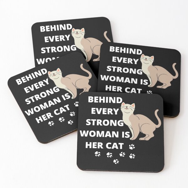 Item preview, Behind every strong woman is her cat designed and sold by Rsagur12.