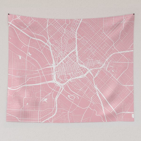 Item preview, Dallas, TX, City Map - Pink designed and sold by helloadventure.